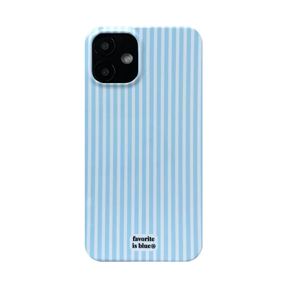 Blue phone case with topographic design on a white background