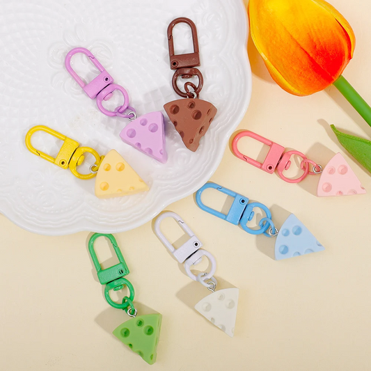 Cheese Slice Clip on Charms (7 Colours)