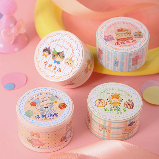 Cat Party Washi Tape - Ice Cream Cake