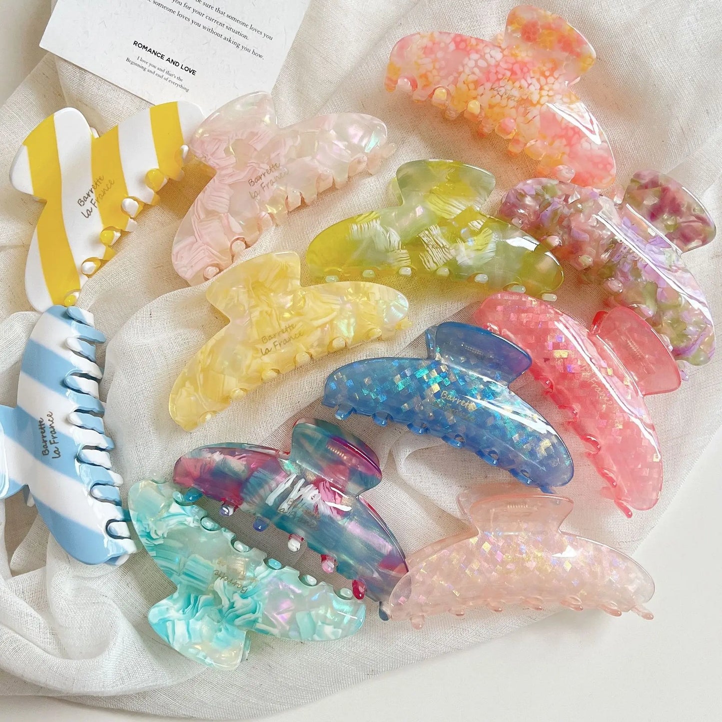 Glossy Acrylic Pastel Hair Claw