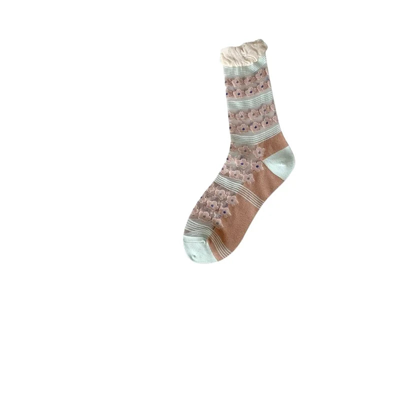 Pastel Floral Crew Sock Set