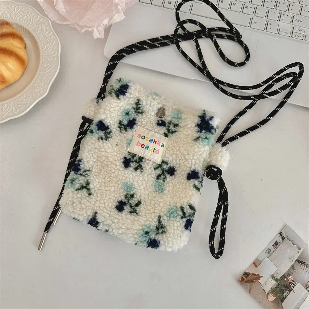 Teddy Fur Plush Pattern Shoulder Bag