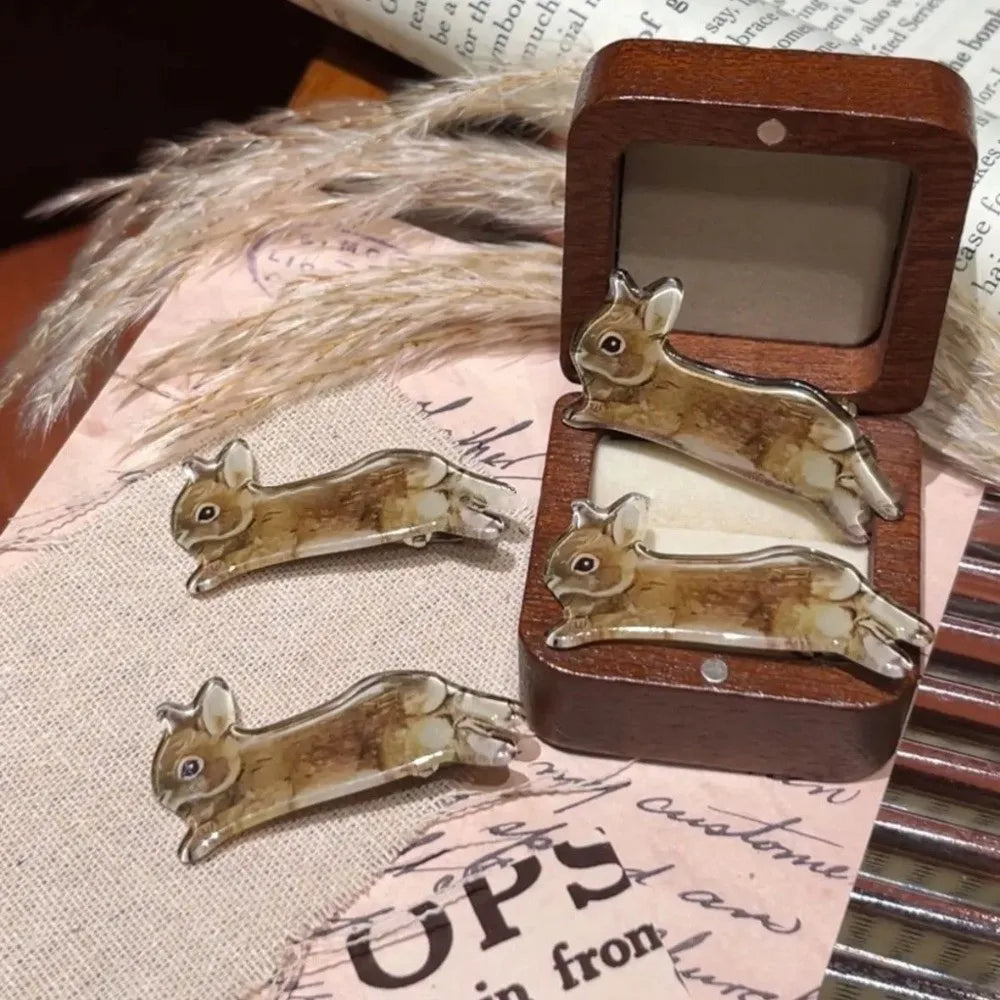 Glossy Bunny Hairclip Set (2pcs)