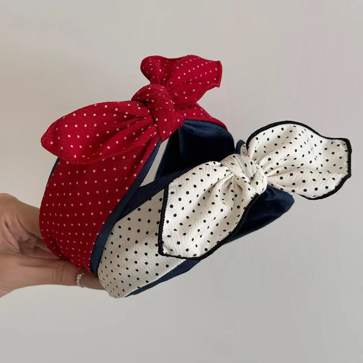 Polka Dot Bow Headband