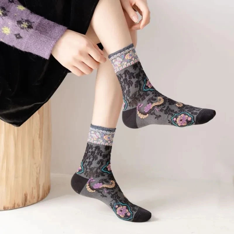 Paisley Crew Sock Set (Set of 5)