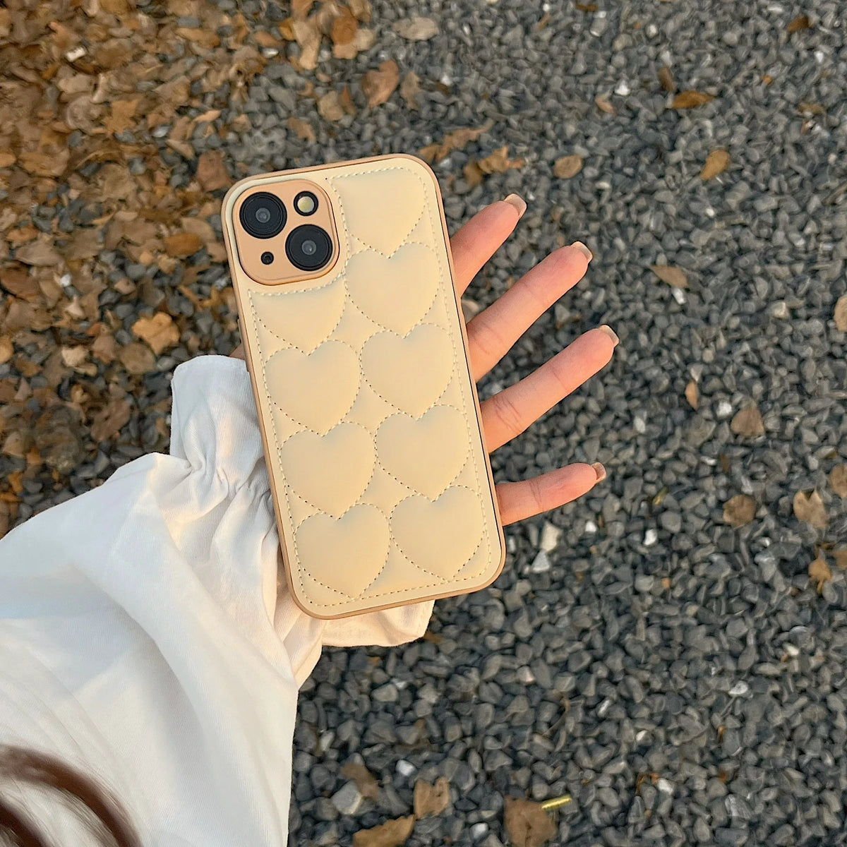 Puffy Heart Pattern iPhone Case