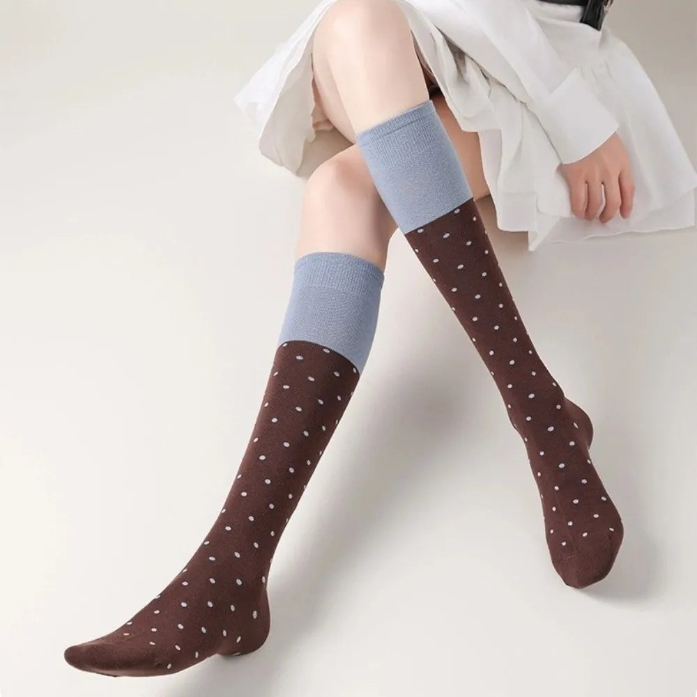 Polka Dot Colourblock Socks
