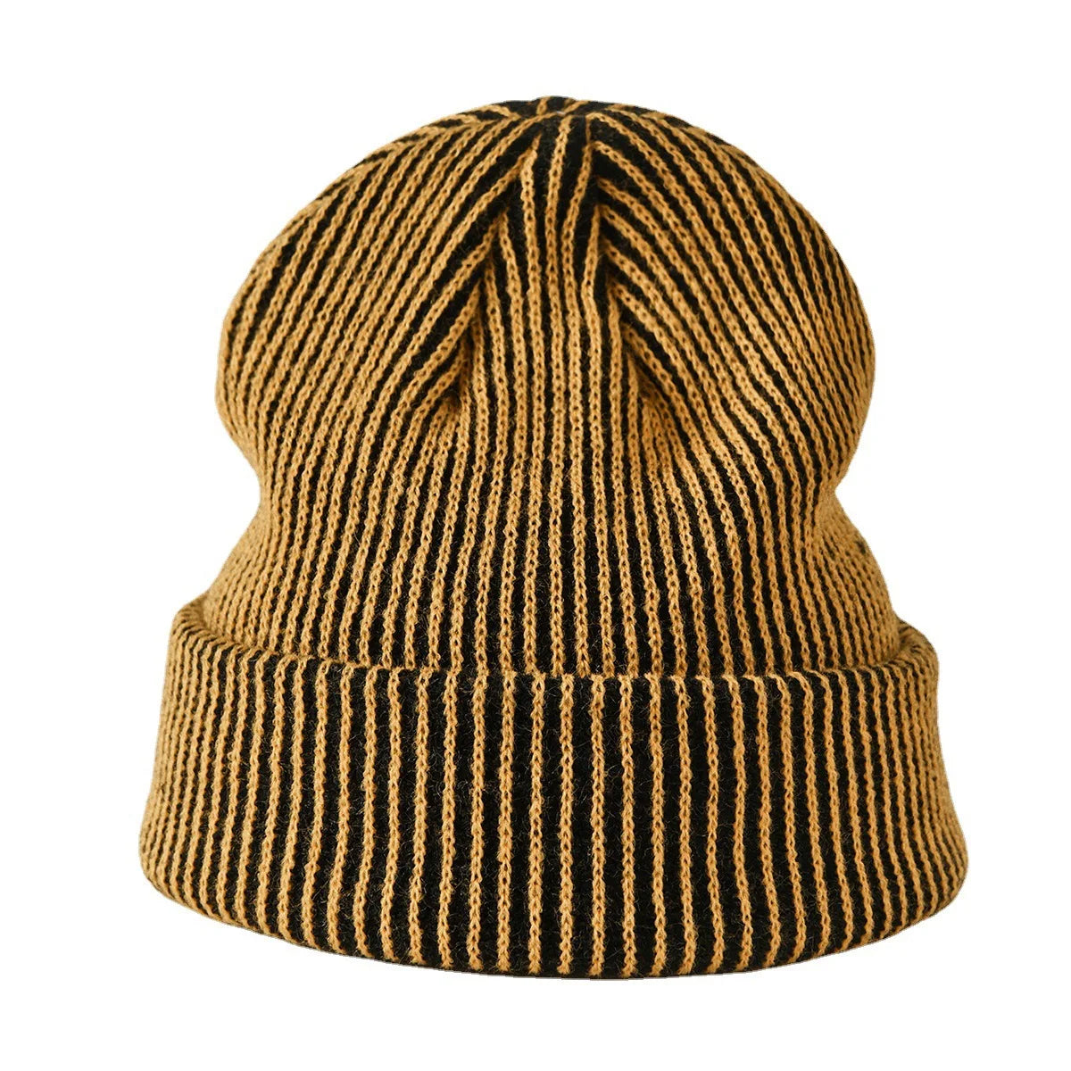 Knitted Ribbed Beanie Hat
