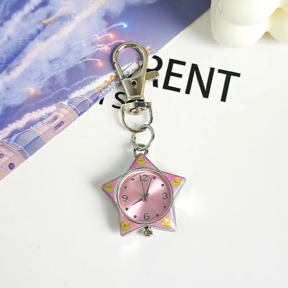 Pop Colour y2K Clip-On Keychain Star Watch