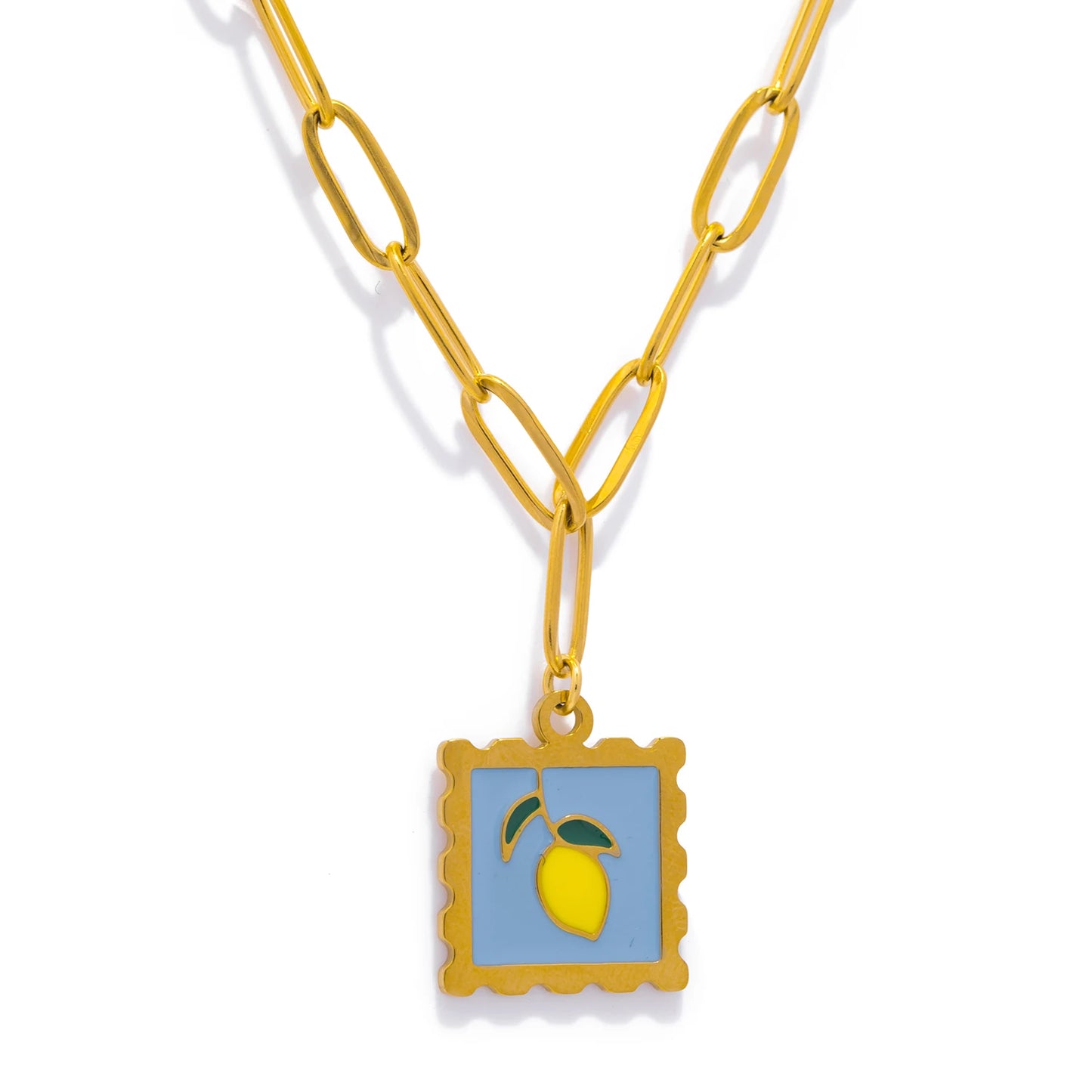 Fruit Stamp Charm Necklace (3 Designs)