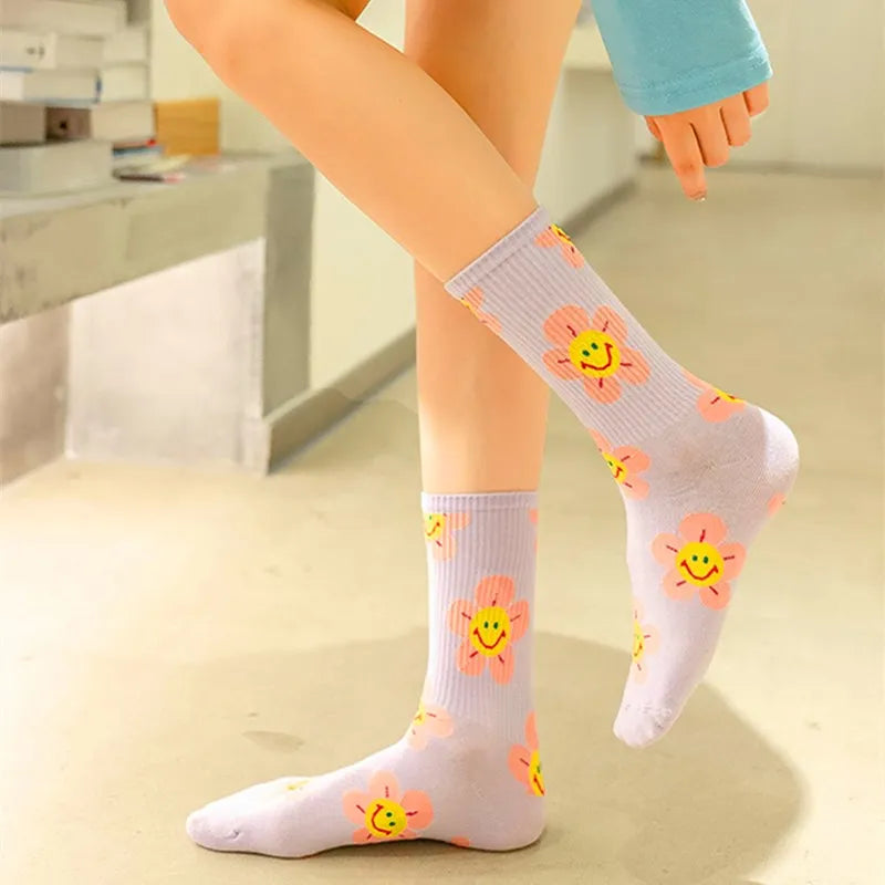 Smiling Daisy Crew Socks