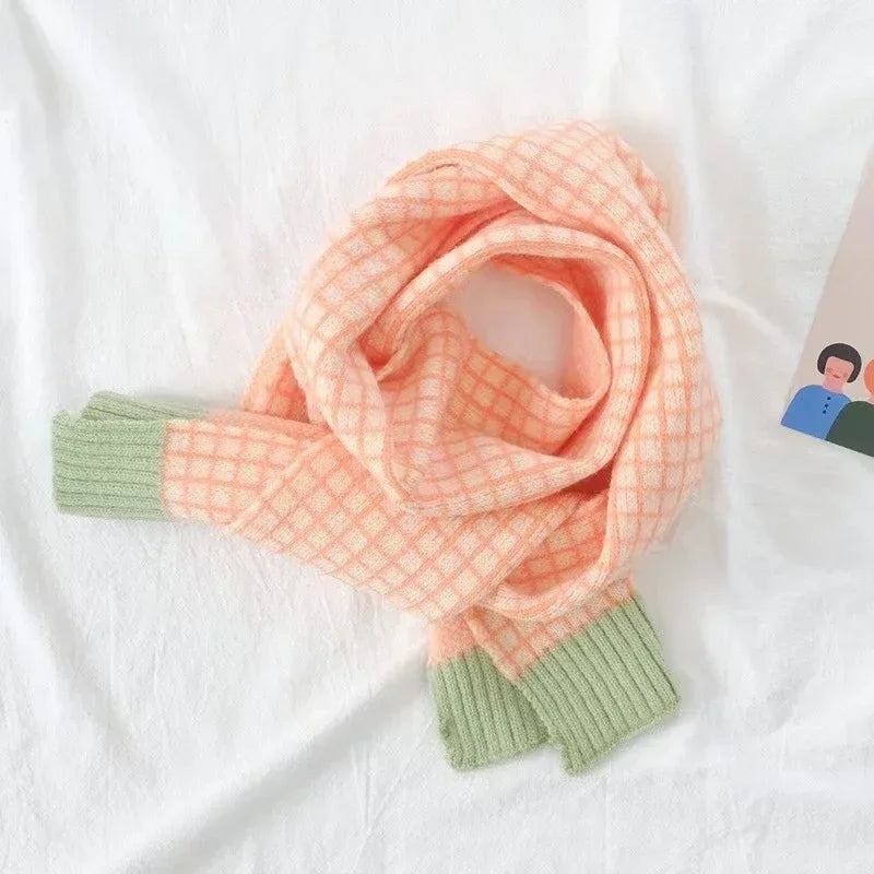 Notebook Grid Pattern Skinny Scarf