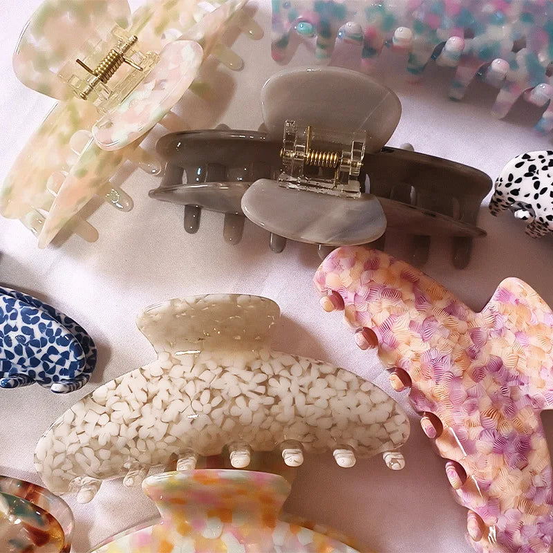 Rustic Pattern Hair Claw - Ice Cream Cake