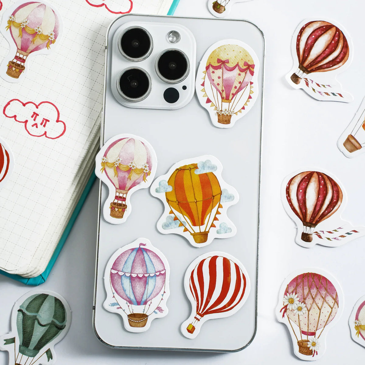 Hot Air Balloon Sticker Pack (45 Stickers)