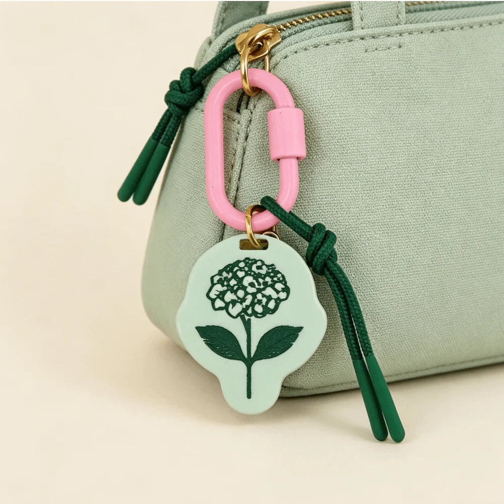 Cartoon Acrylic Rope Woven Pendant Cute Creativity Floral Keyring Retro Geometric Shape Bag Chain Charms Student - Ice Cream Cake