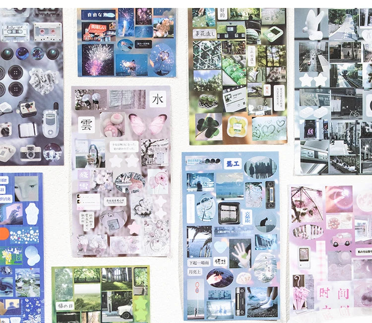 20sheets Kawaii Ins Japanese Korean Aesthetic Stationery Stickers Creative Collage Junk Journal Planner Handbook DIY Scrapbook - Ice Cream Cake