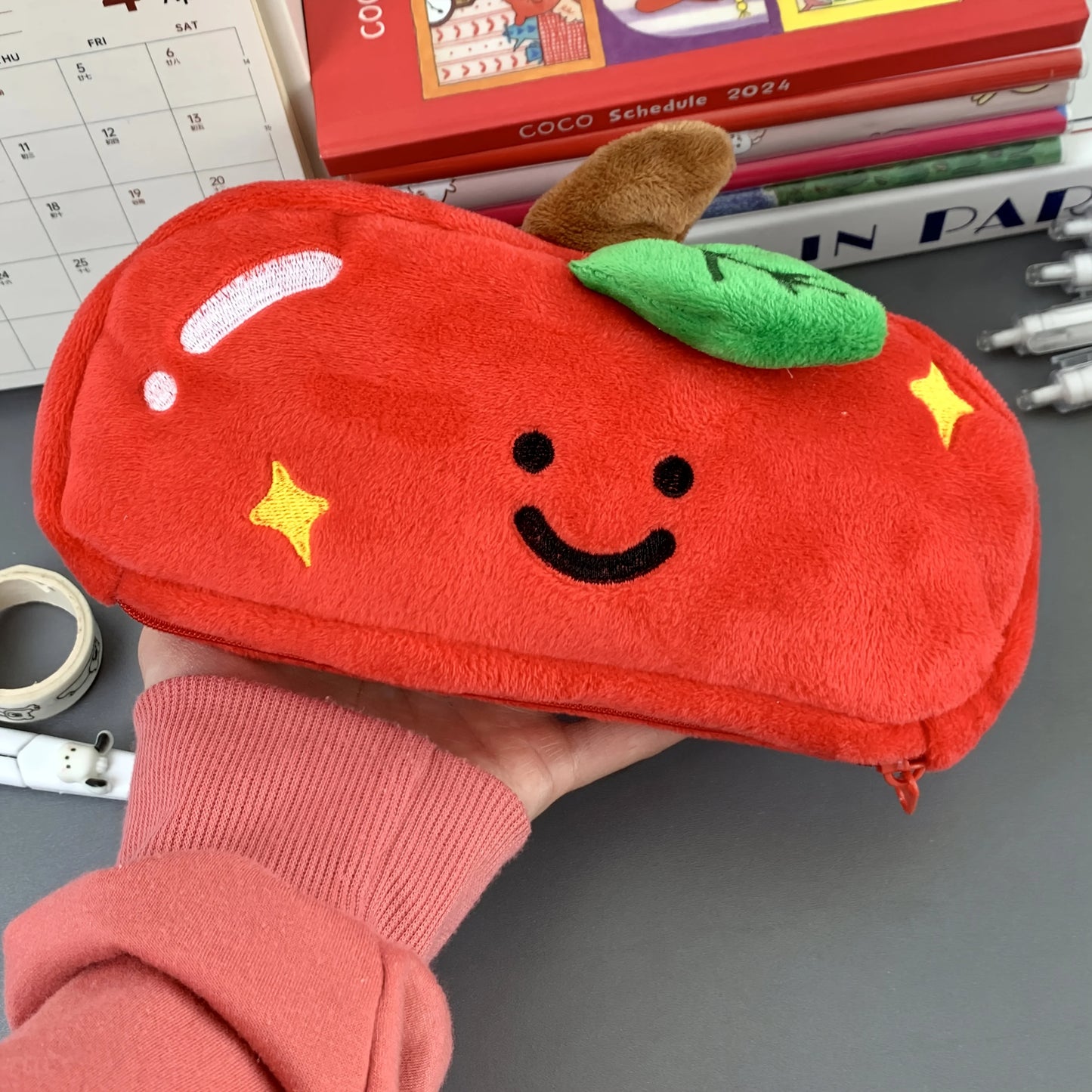 Plush Apple Pencil Case
