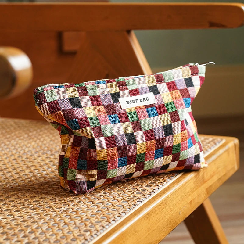 Retro Pattern Zipper pouch