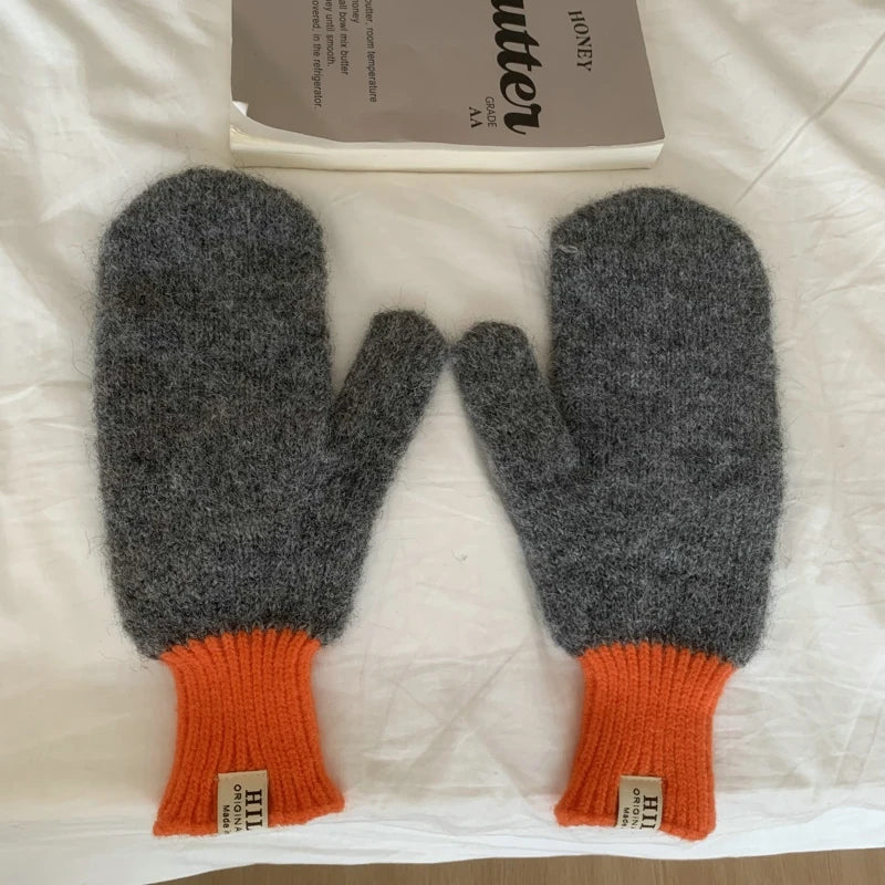 Colour Block Mittens