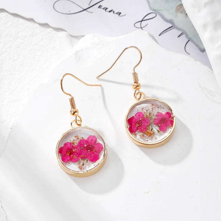 Dried Flower Charm Jewelry