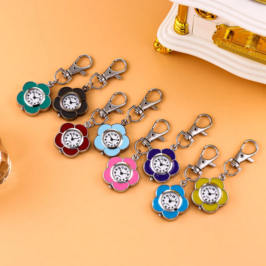 y2K Pop Daisy Clip-On Keychain Watch