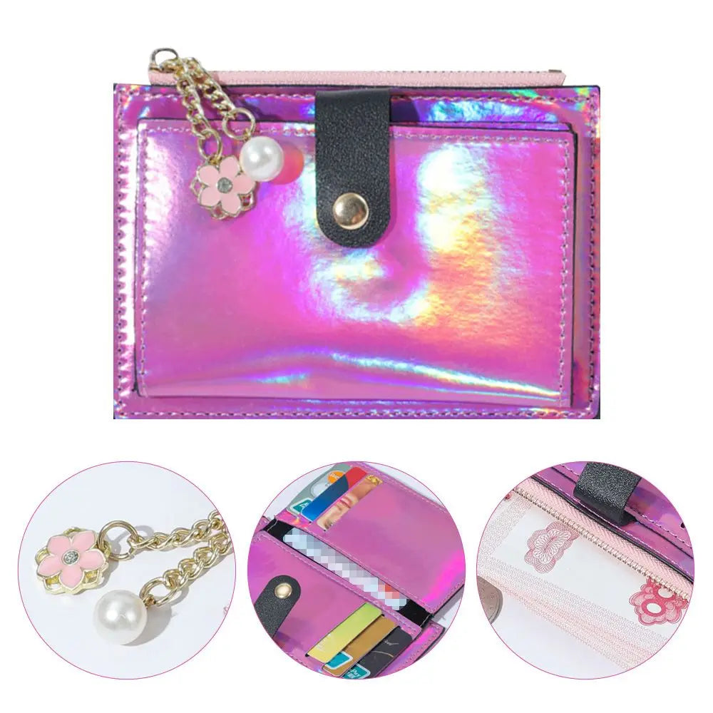 Iridescent Snap Wallet