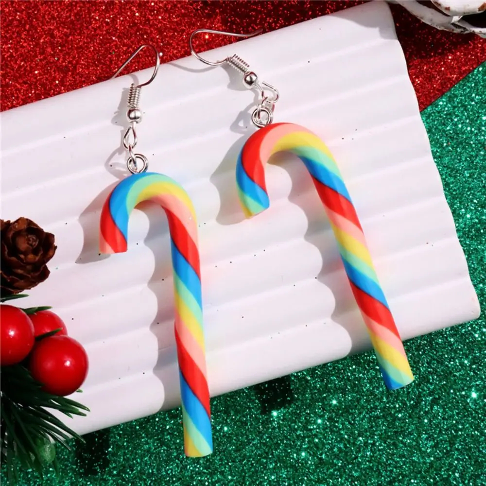 Candy Cane Dangly Earrings