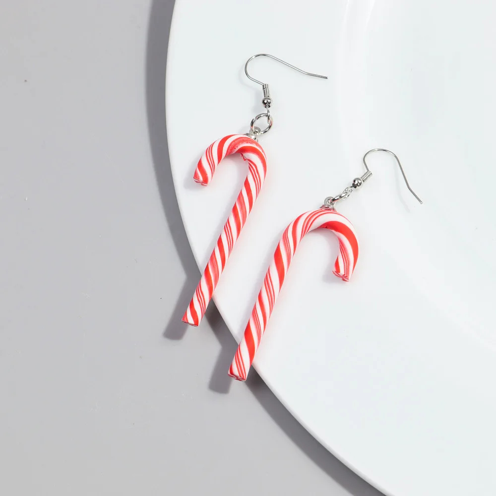Candy Cane Dangly Earrings