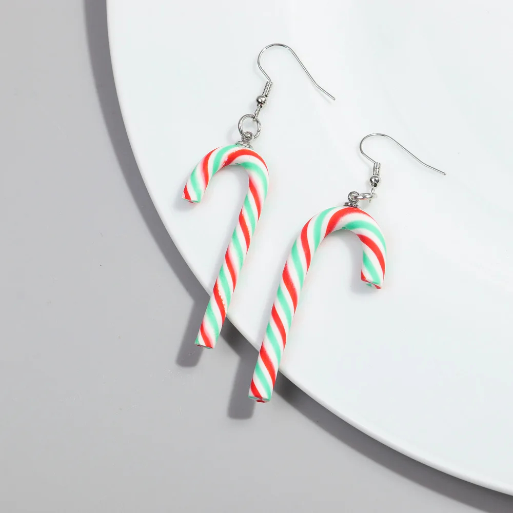 Candy Cane Dangly Earrings