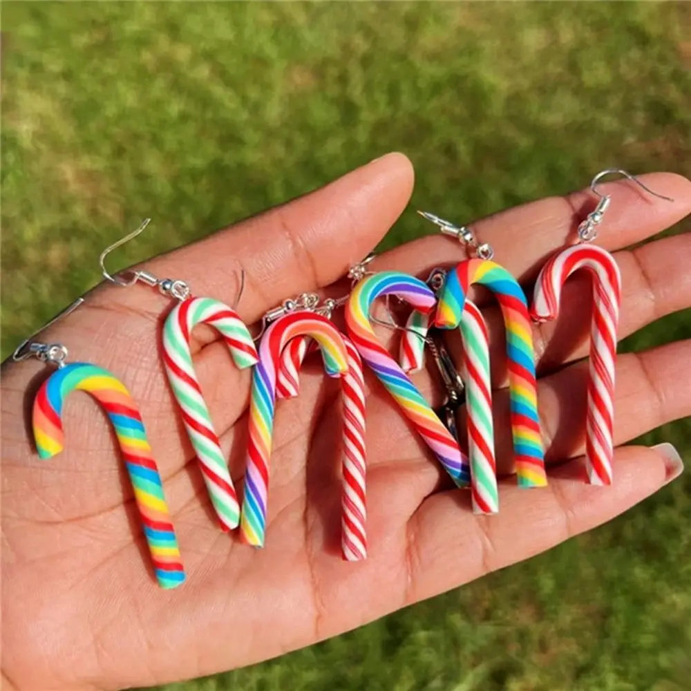 Candy Cane Dangly Earrings