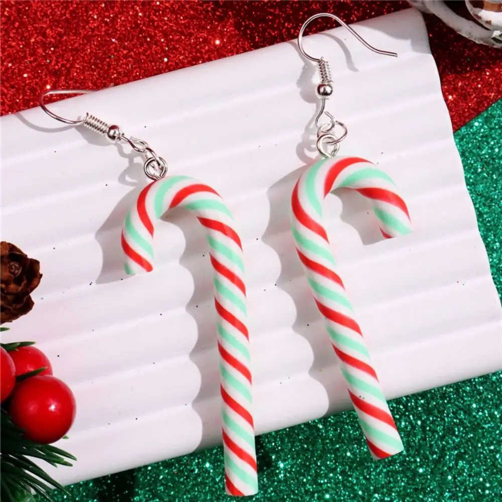 Candy Cane Dangly Earrings