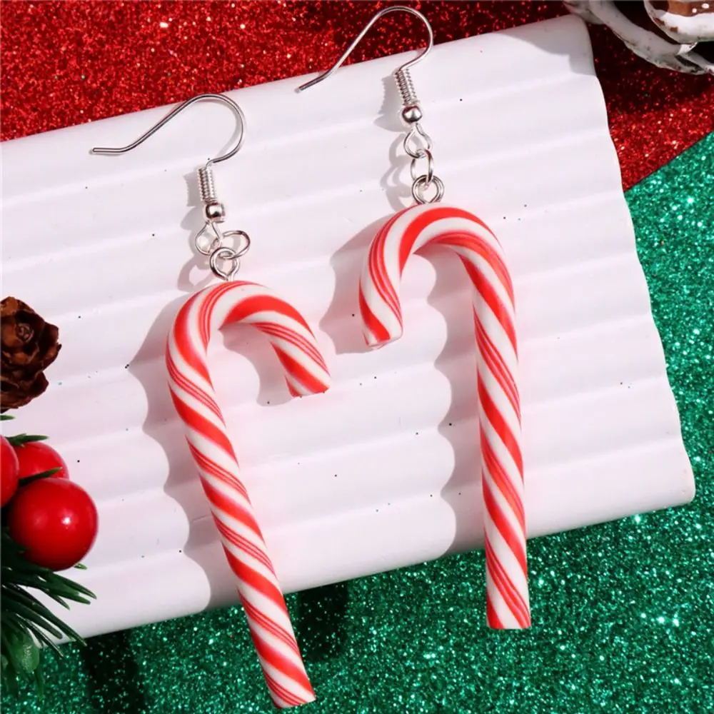 Candy Cane Dangly Earrings