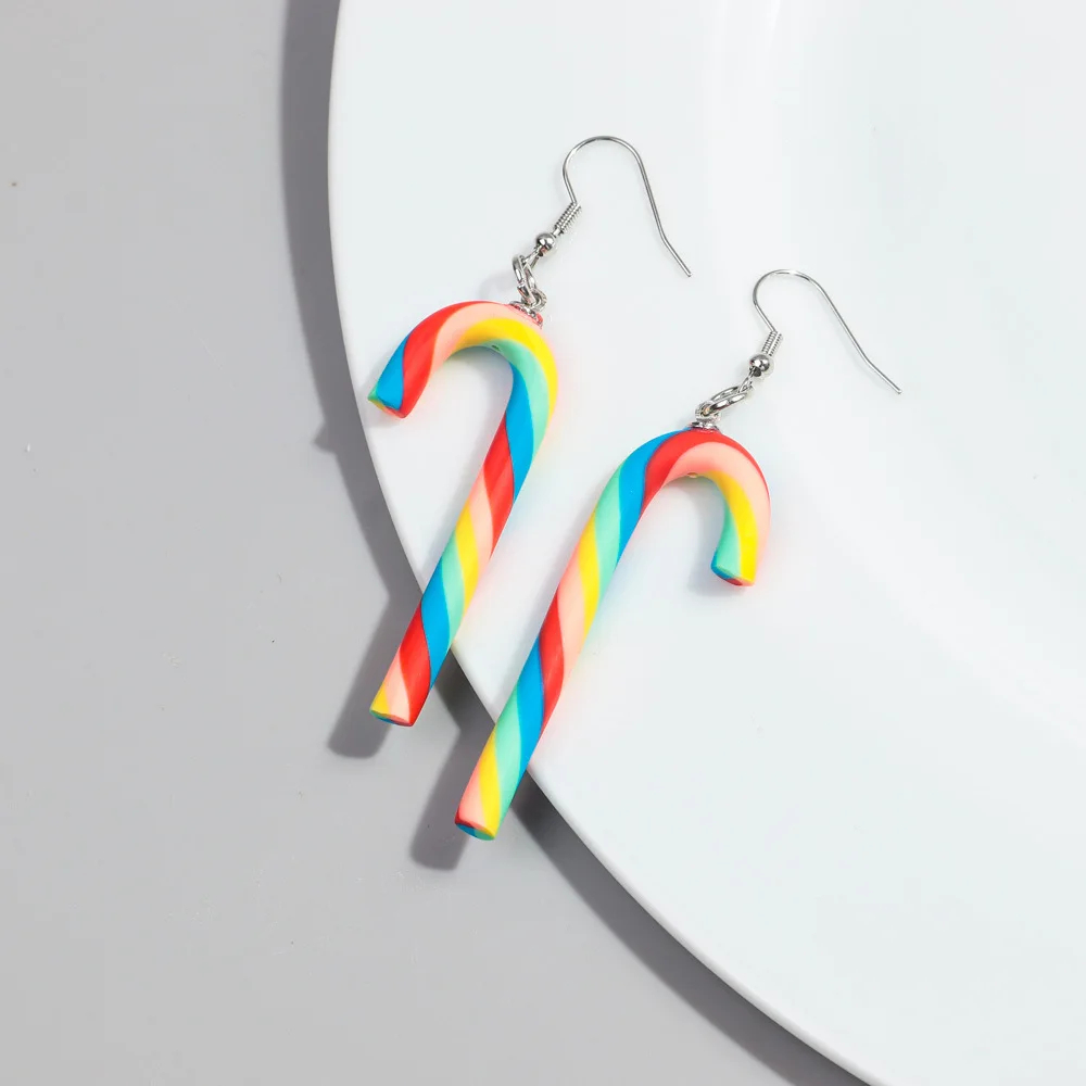 Candy Cane Dangly Earrings