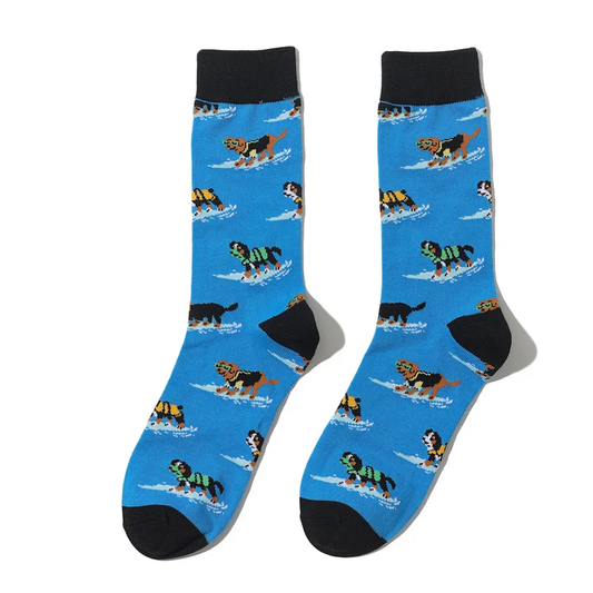 Surfing Dogs Crew Socks