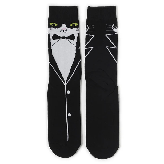 Tuxedo Cat Crew Socks