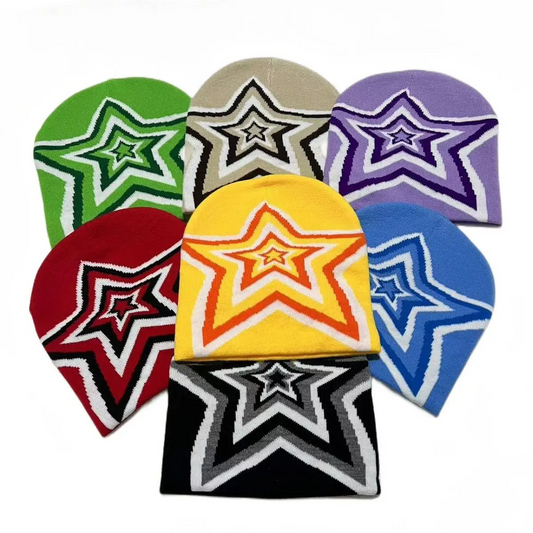 Skater Star Beanie Hat (8 Colours)