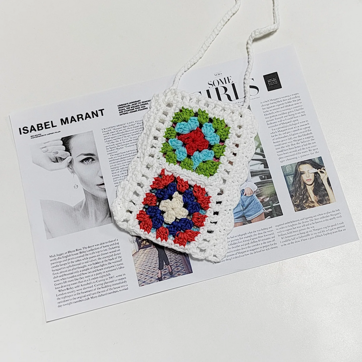 Crochet Floral Granny Mini Bag (5 Colours)
