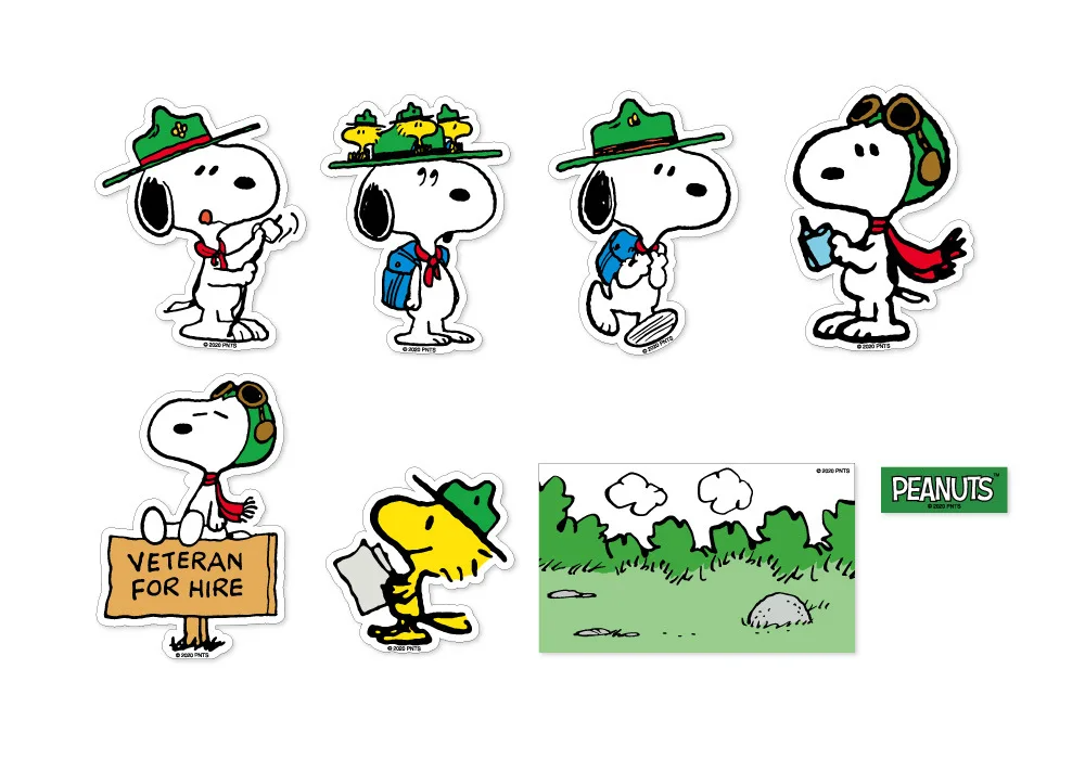 Snoopy Sticker Pack Snoopy and Friends Peanuts Sticker Packs (5 Designs) – Ice Cream Cake