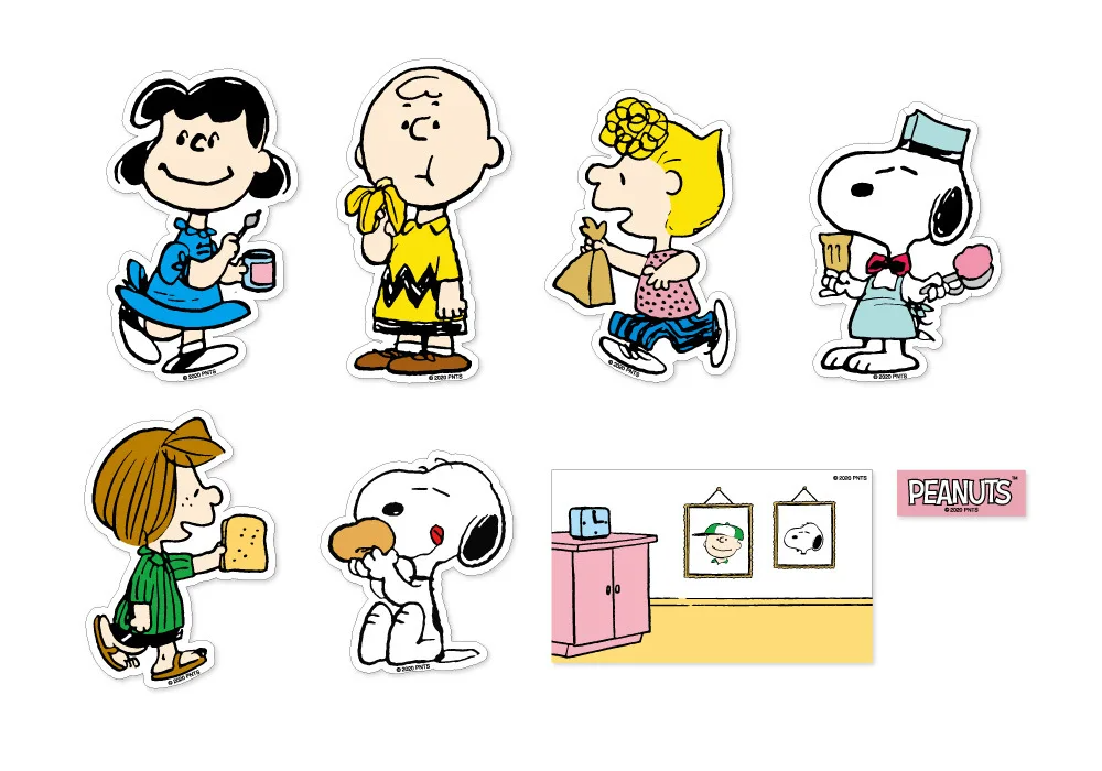 Snoopy Sticker Pack Snoopy and Friends Peanuts Sticker Packs (5 Designs) – Ice Cream Cake