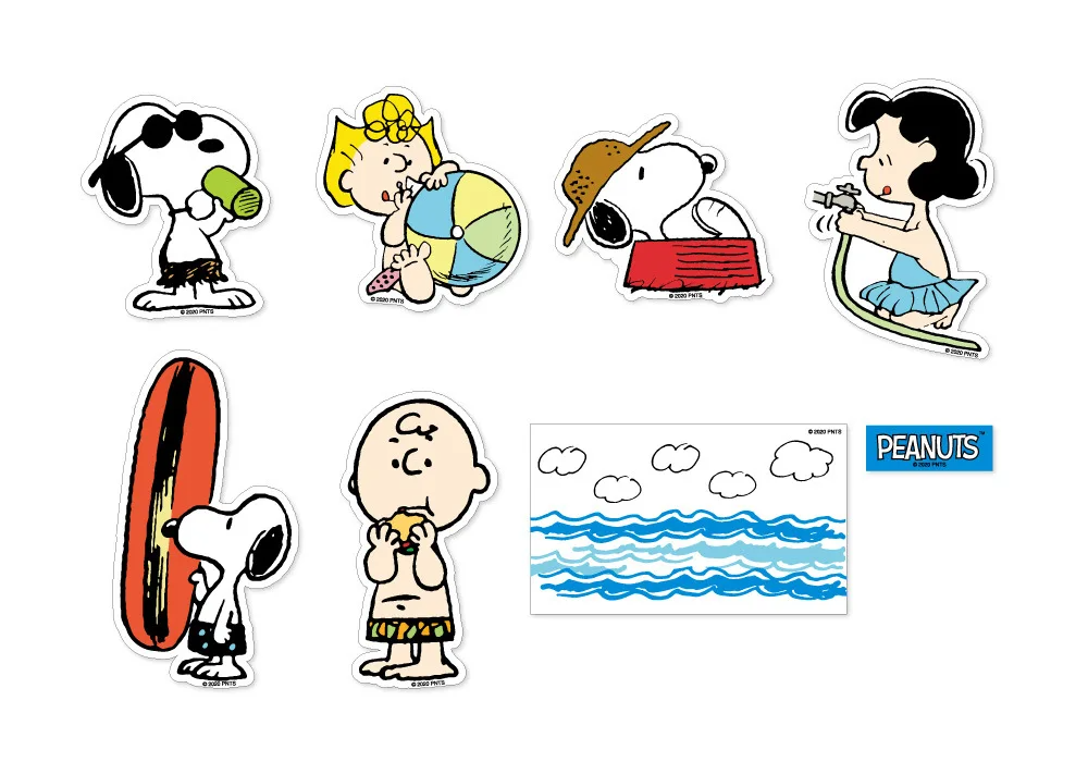 Snoopy Sticker Pack Snoopy and Friends Peanuts Sticker Packs (5 Designs) – Ice Cream Cake