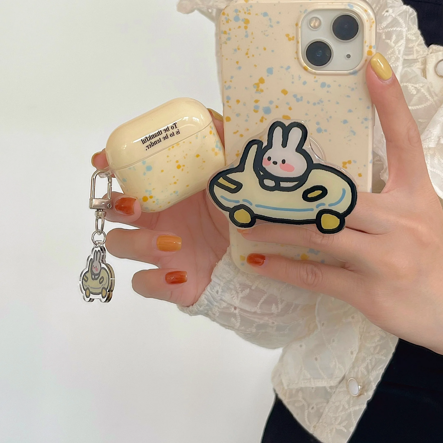 Road Trip Bear and Bunny AirPods Charger Case Cover (2 Designs)