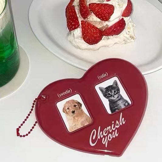 Heart Photo Frame Keychain (3 Designs)