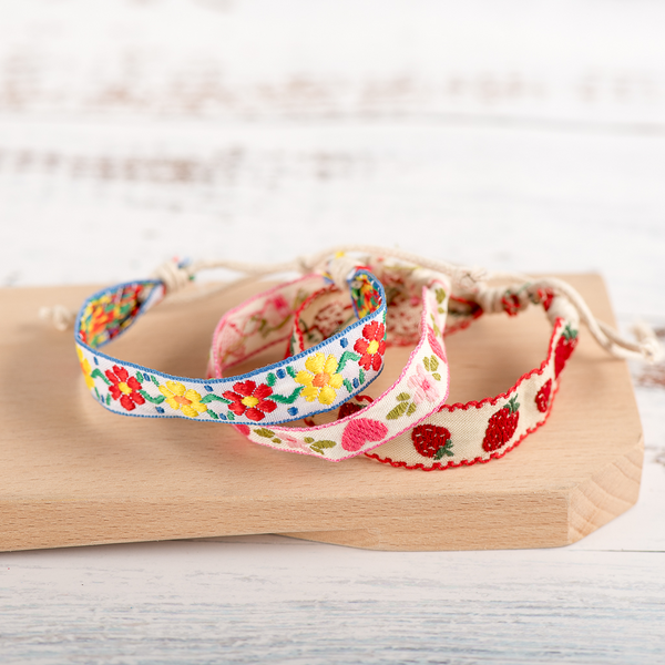 Embroidered Cottagecore Bracelet (3 Designs)
