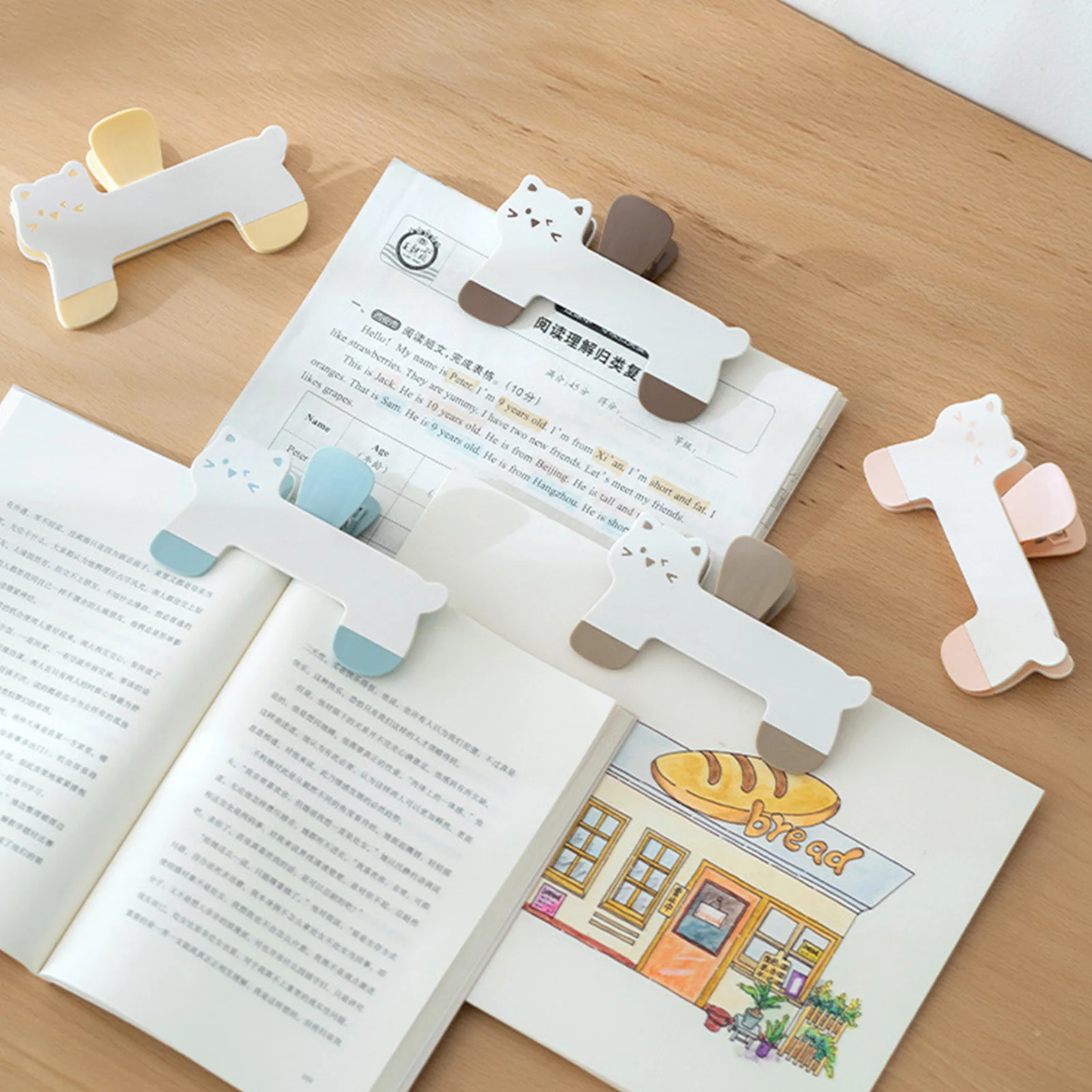 Cat shaped Jumbo Binder Clip (5 Colours) - Ice Cream Cake