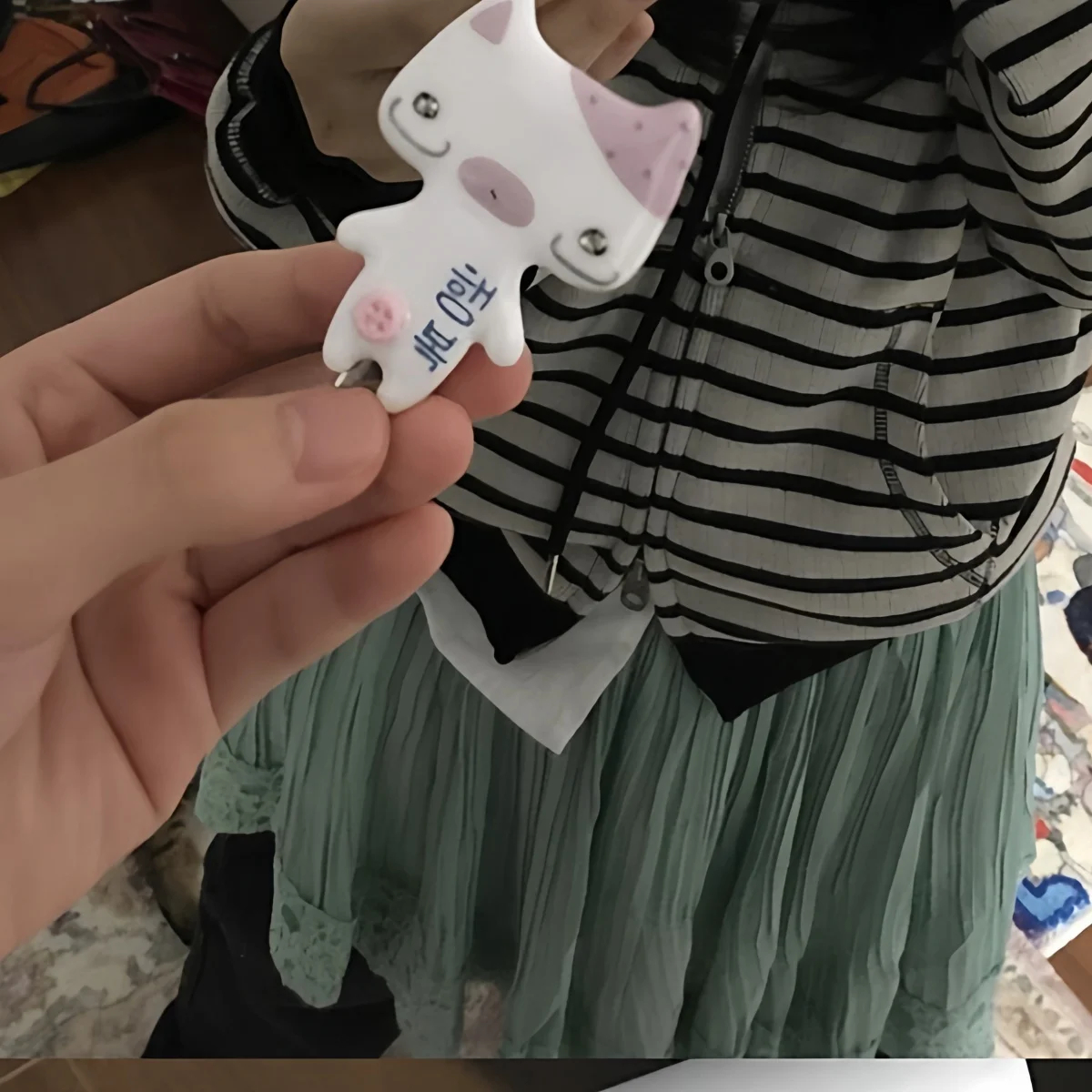 y2K Kitty Cat Hair Clip - Ice Cream Cake