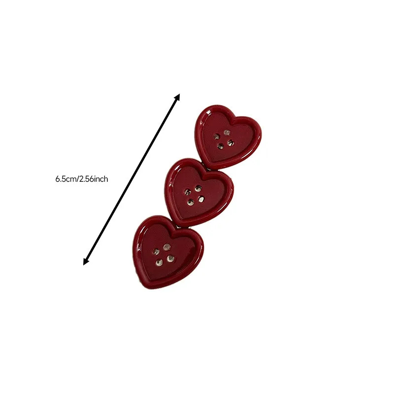 Heart Button Hair Clip (4 Designs) - Ice Cream Cake
