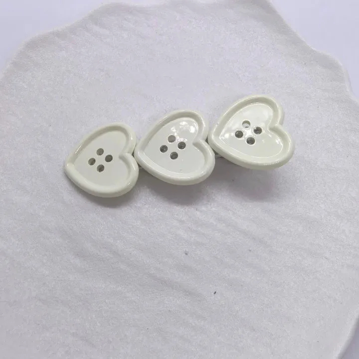 Heart Button Hair Clip (4 Designs) - Ice Cream Cake