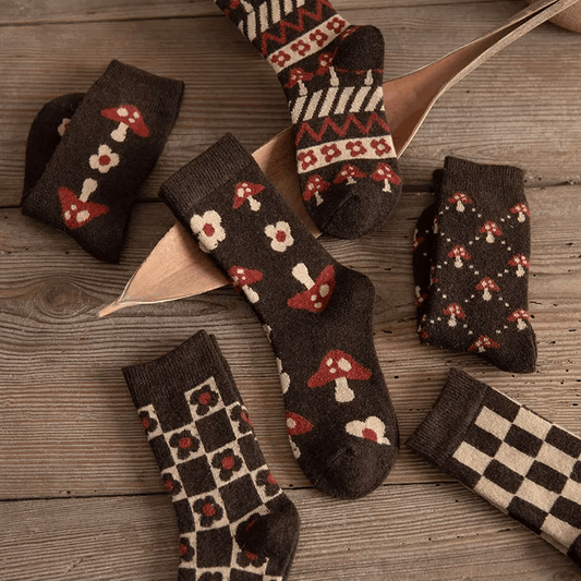 Autumn Forest Ankle Socks (6 Designs)