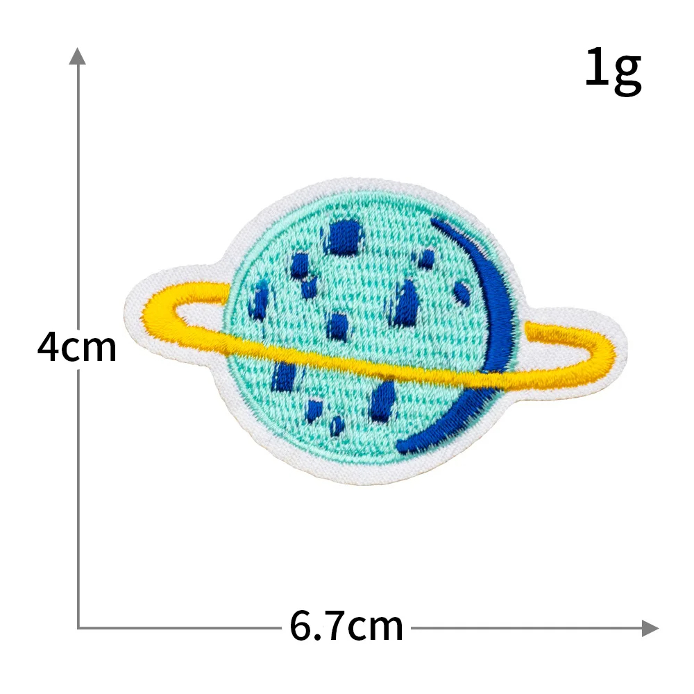 Outer Space Planet Embroidered Iron-On Patch