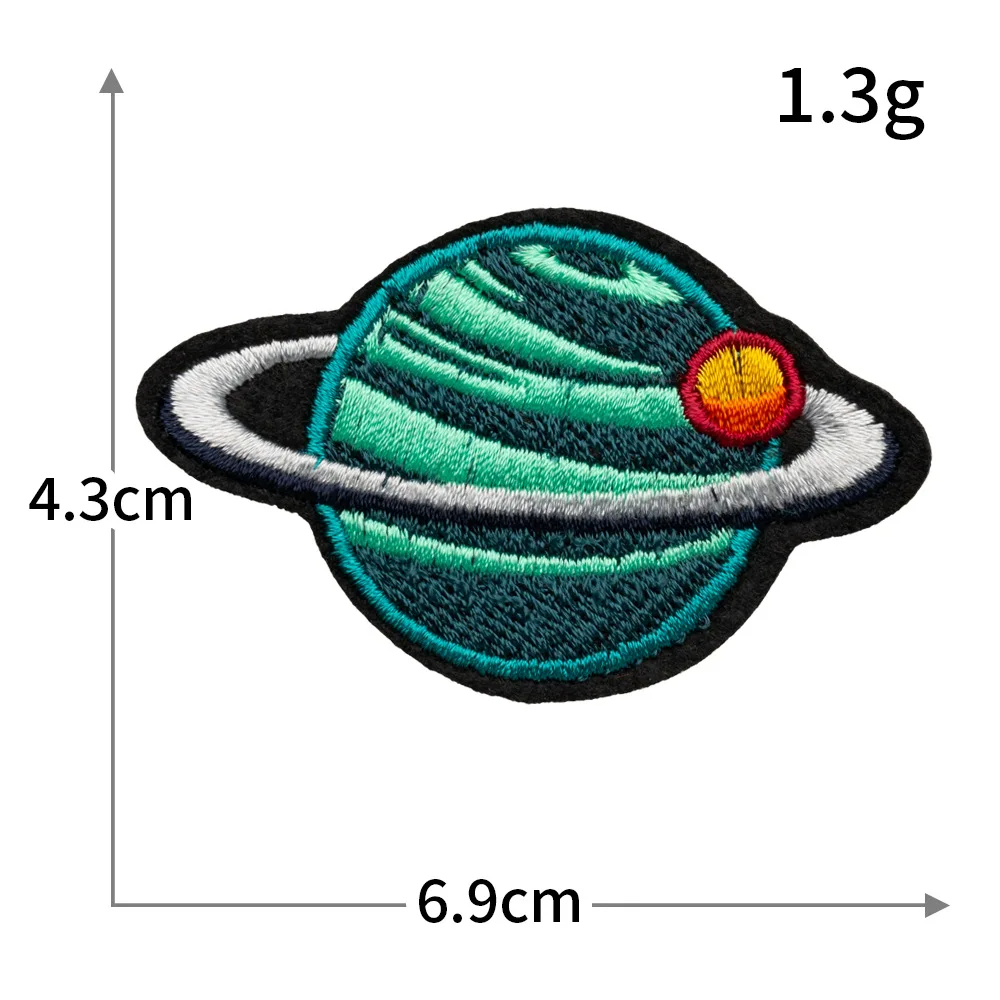 Outer Space Planet Embroidered Iron-On Patch